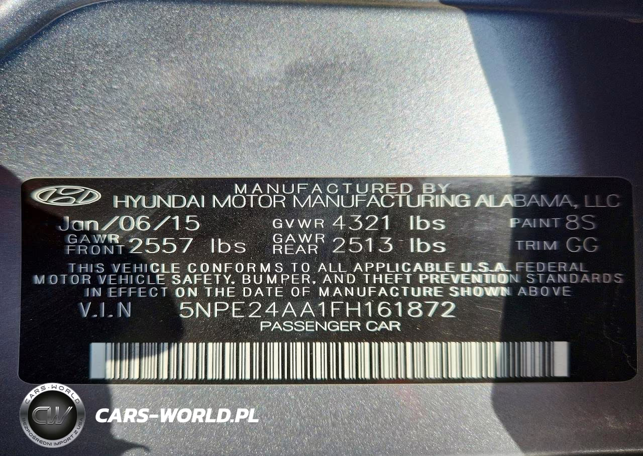 2015 Hyundai Sonata Eco VIN:5NPE24AA1FH161872 - 12
