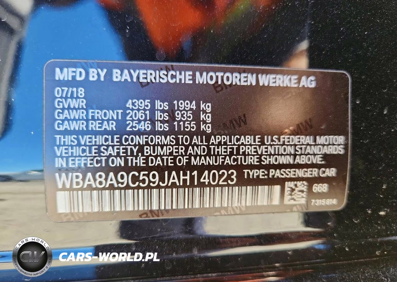2018 BMW 320 I VIN:WBA8A9C59JAH14023 - 12