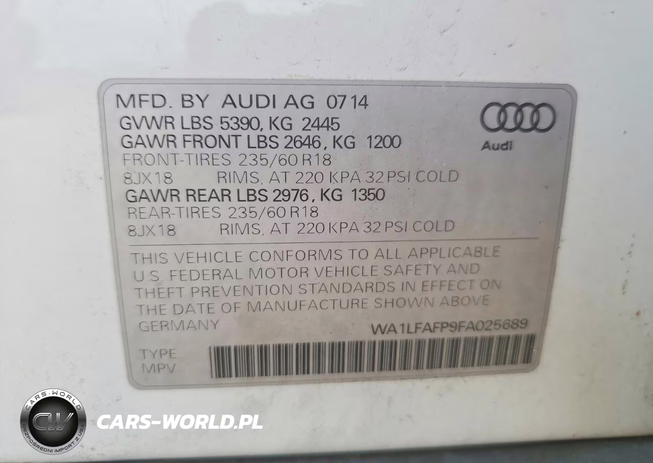 2015 Audi Q5 Premium Plus VIN:WA1LFAFP9FA025689 - 13