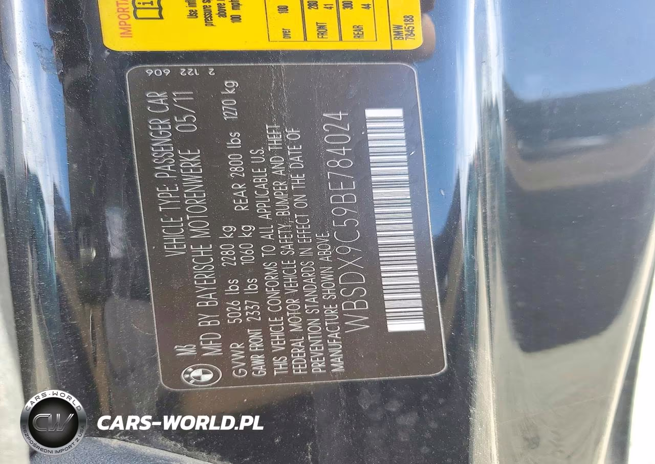 2011 BMW M3 VIN:WBSDX9C59BE784024 - 12