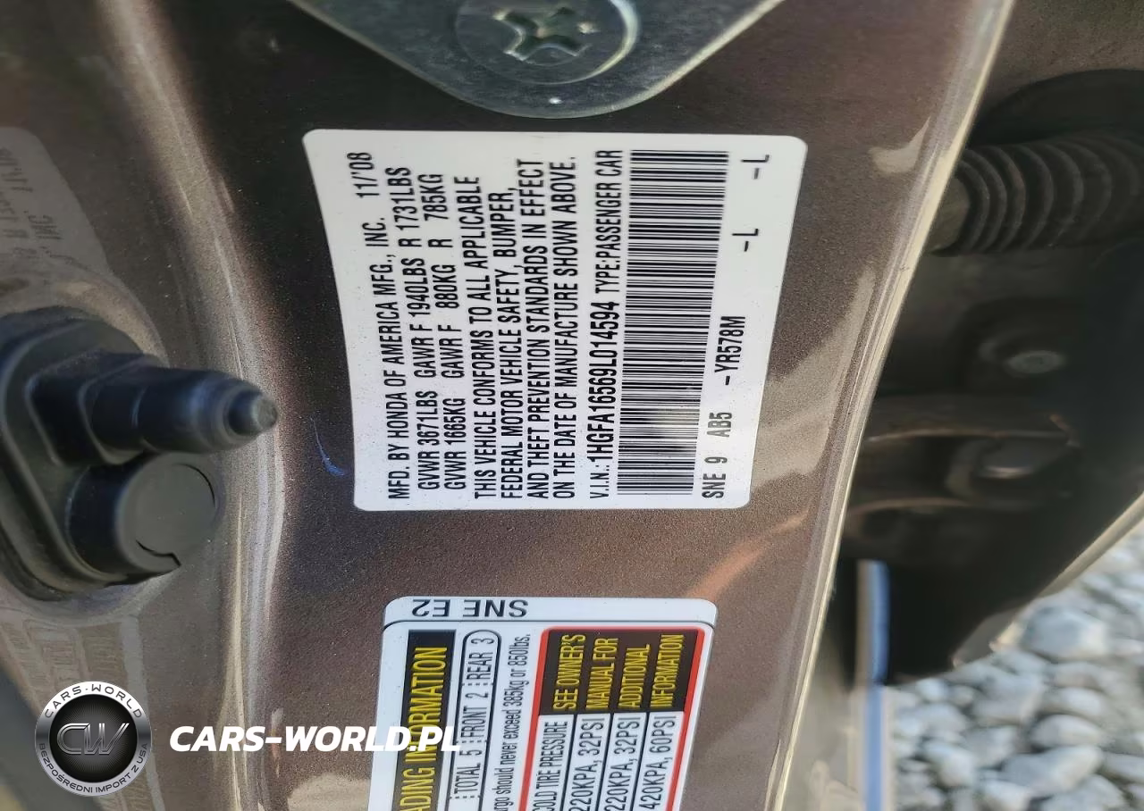 2009 Honda Civic Lx VIN:1HGFA16569L014594 - 12