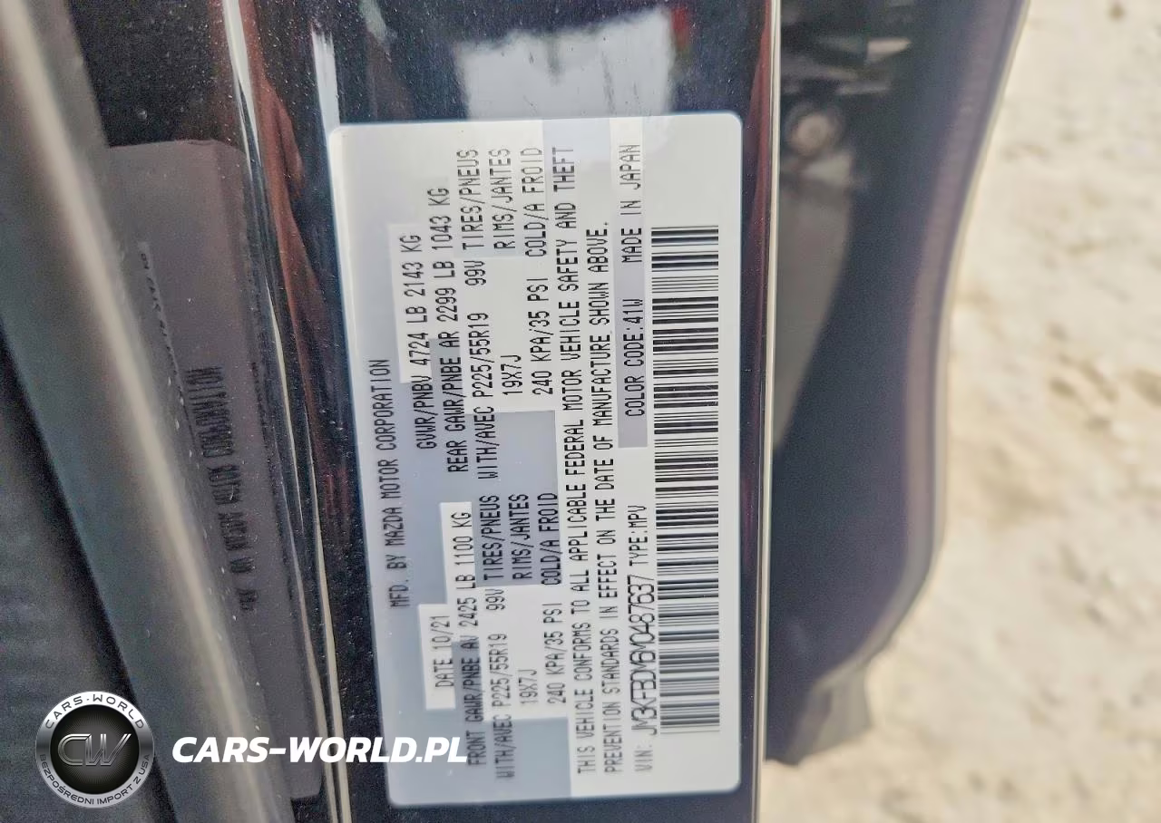 2021 Mazda Cx-5 Grand Touring VIN:JM3KFBDM6M0487637 - 13