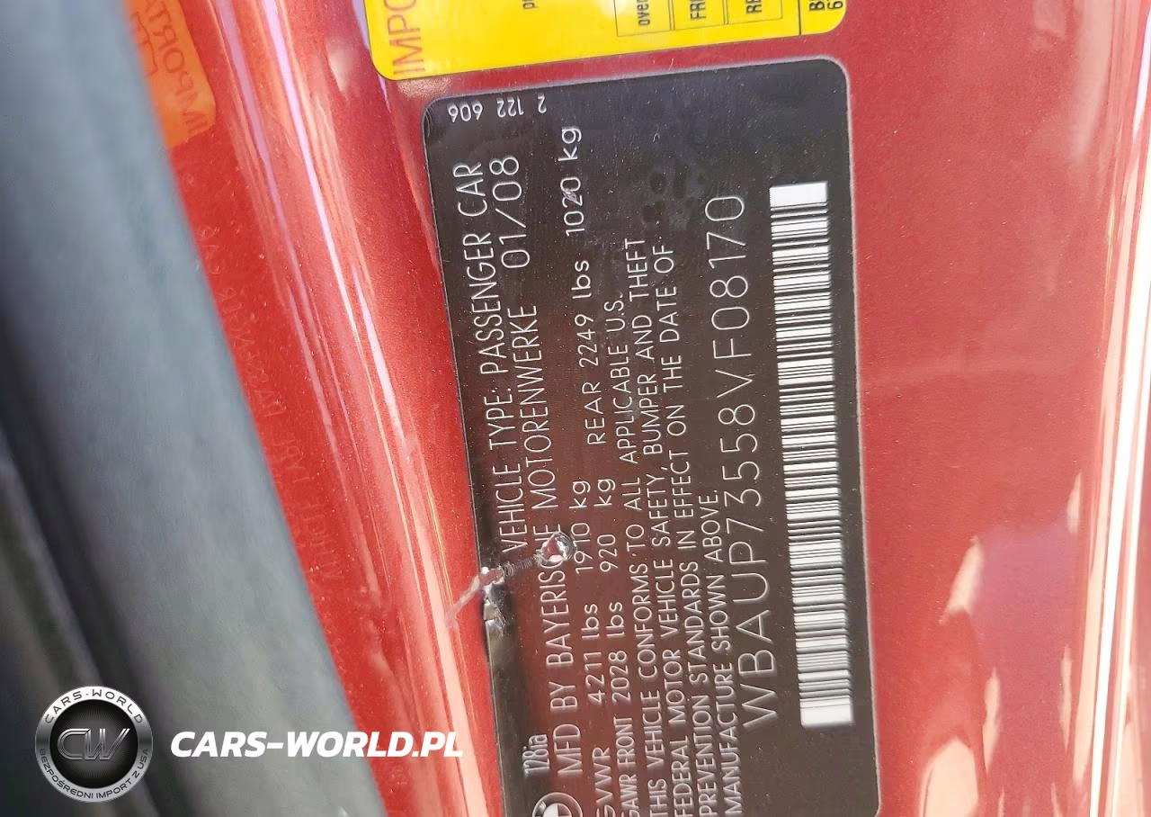 2008 BMW 128 I VIN:WBAUP73558VF08170 - 12