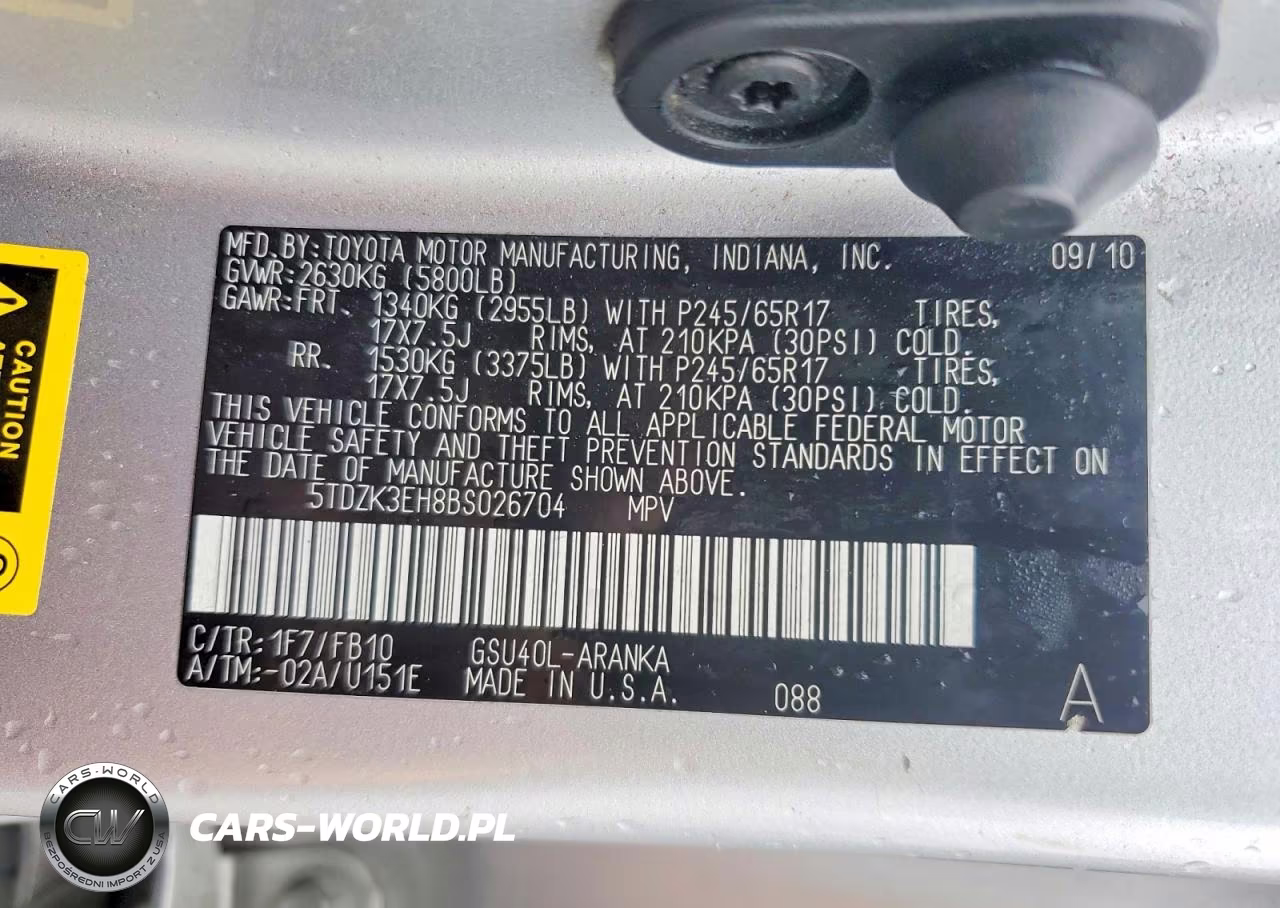2011 Toyota Highlander Base VIN:5TDZK3EH8BS026704 - 13