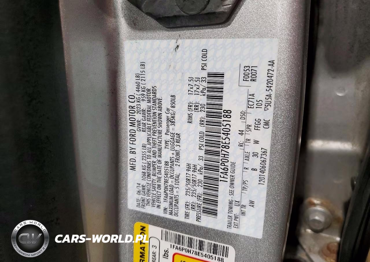 2014 Ford Fusion Se VIN:1FA6P0H78E5405188 - 12