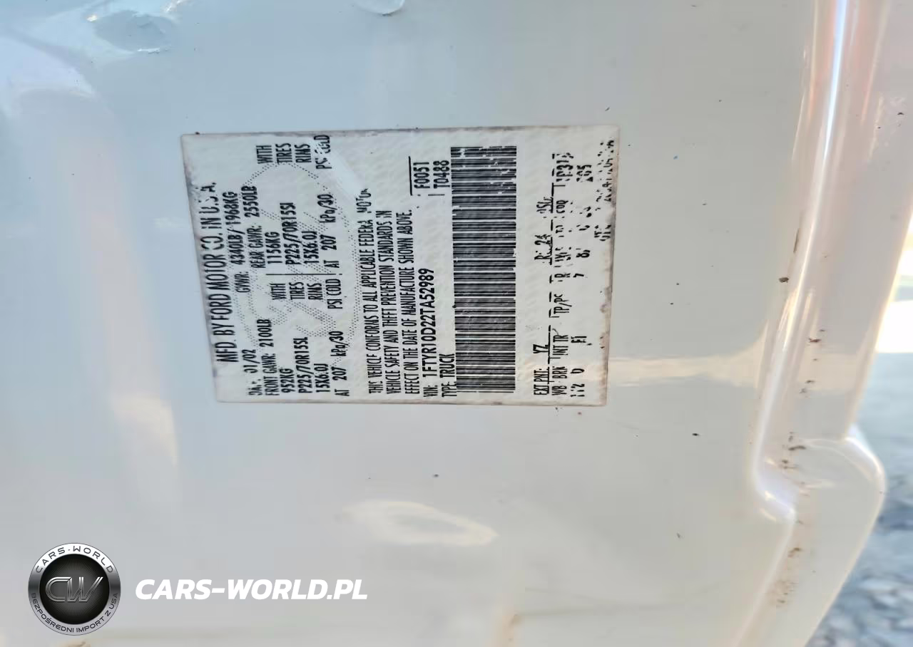 2002 Ford Ranger VIN:1FTYR10D22TA52989 - 12