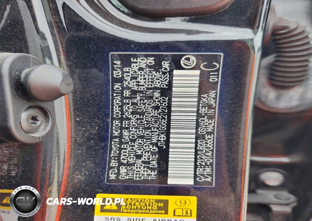 2014 Lexus Es 350 VIN:JTHBK1GG6E2127602 - 12