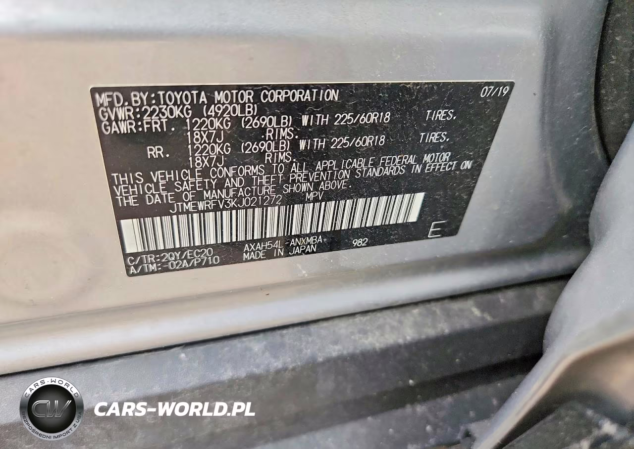 2019 Toyota Rav4 Xse VIN:JTMEWRFV3KJ021272 - 12