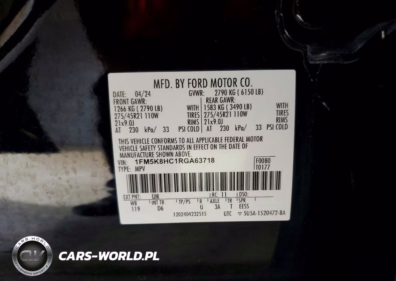 2024 Ford Explorer Platinum VIN:1FM5K8HC1RGA63718 - 13