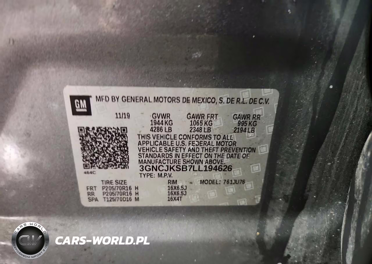 2020 Chevrolet Trax Ls VIN:3GNCJKSB7LL194626 - 13