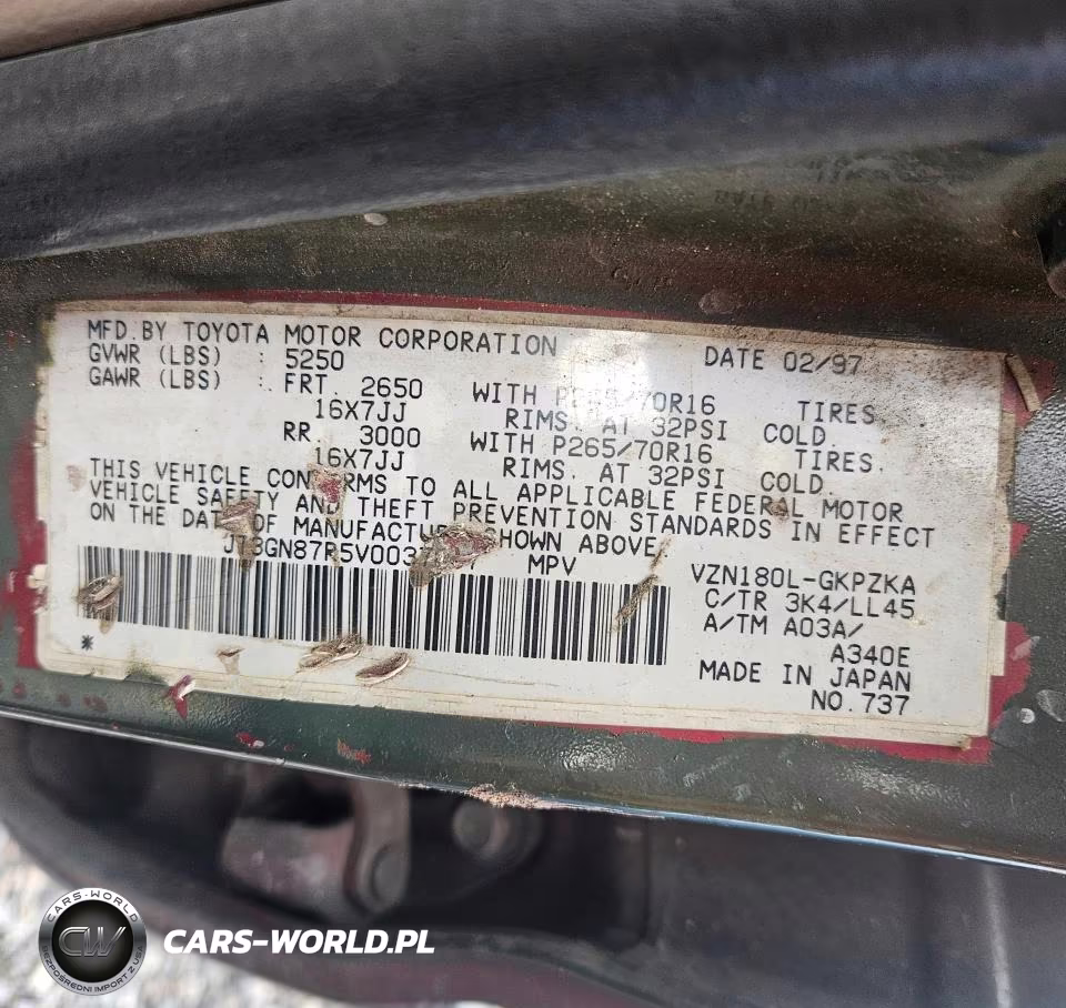 1997 Toyota 4Runner Limited VIN:JT3GN87R5V0037057 - 13