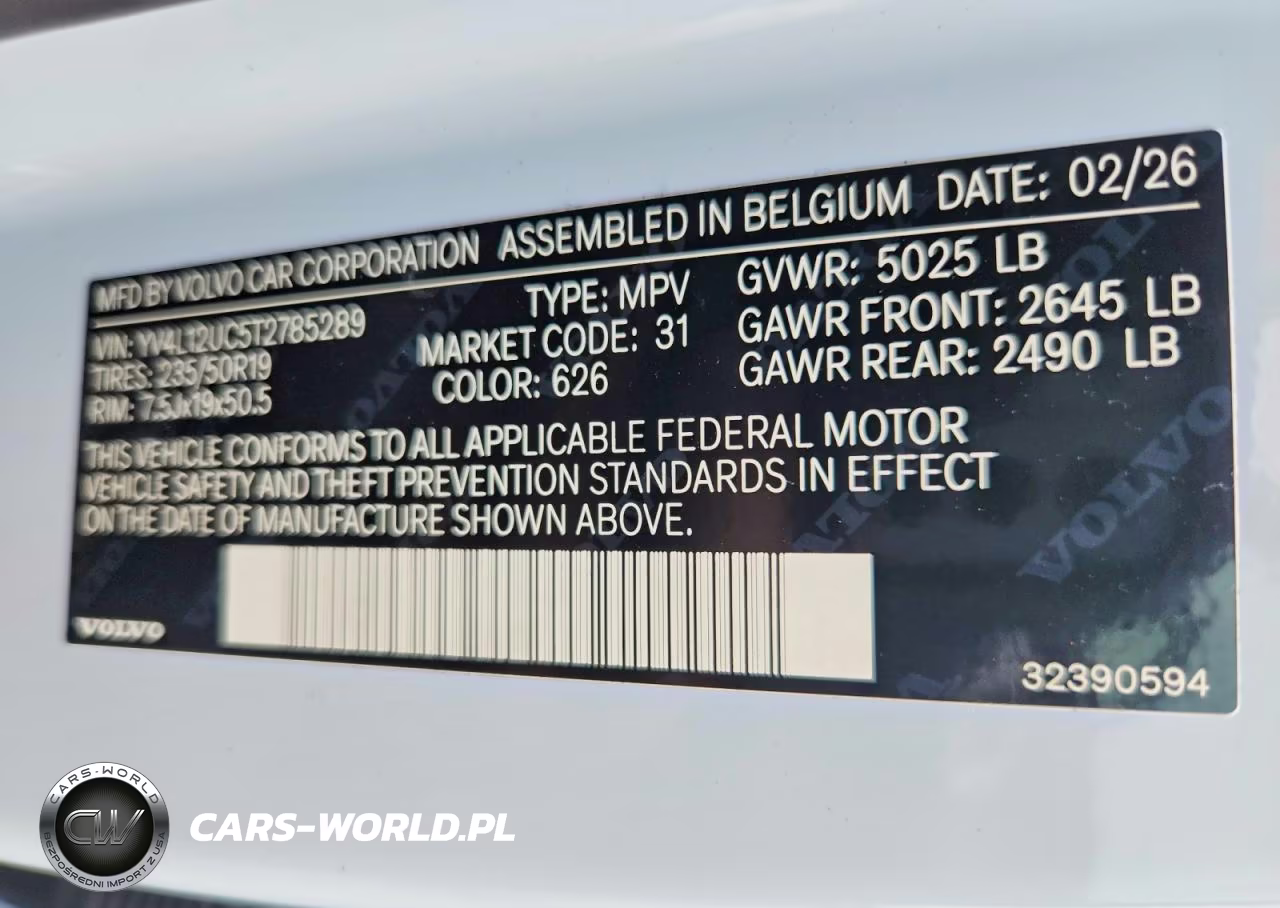 2026 Volvo Xc40 Plus VIN:YV4L12UC5T2785289 - 12