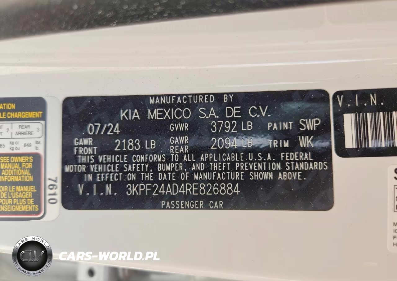 2024 Kia Forte Lxs VIN:3KPF24AD4RE826884 - 12