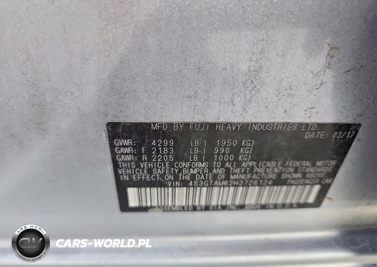 2017 Subaru Impreza Sport VIN:4S3GTAM62H3726124 - 12