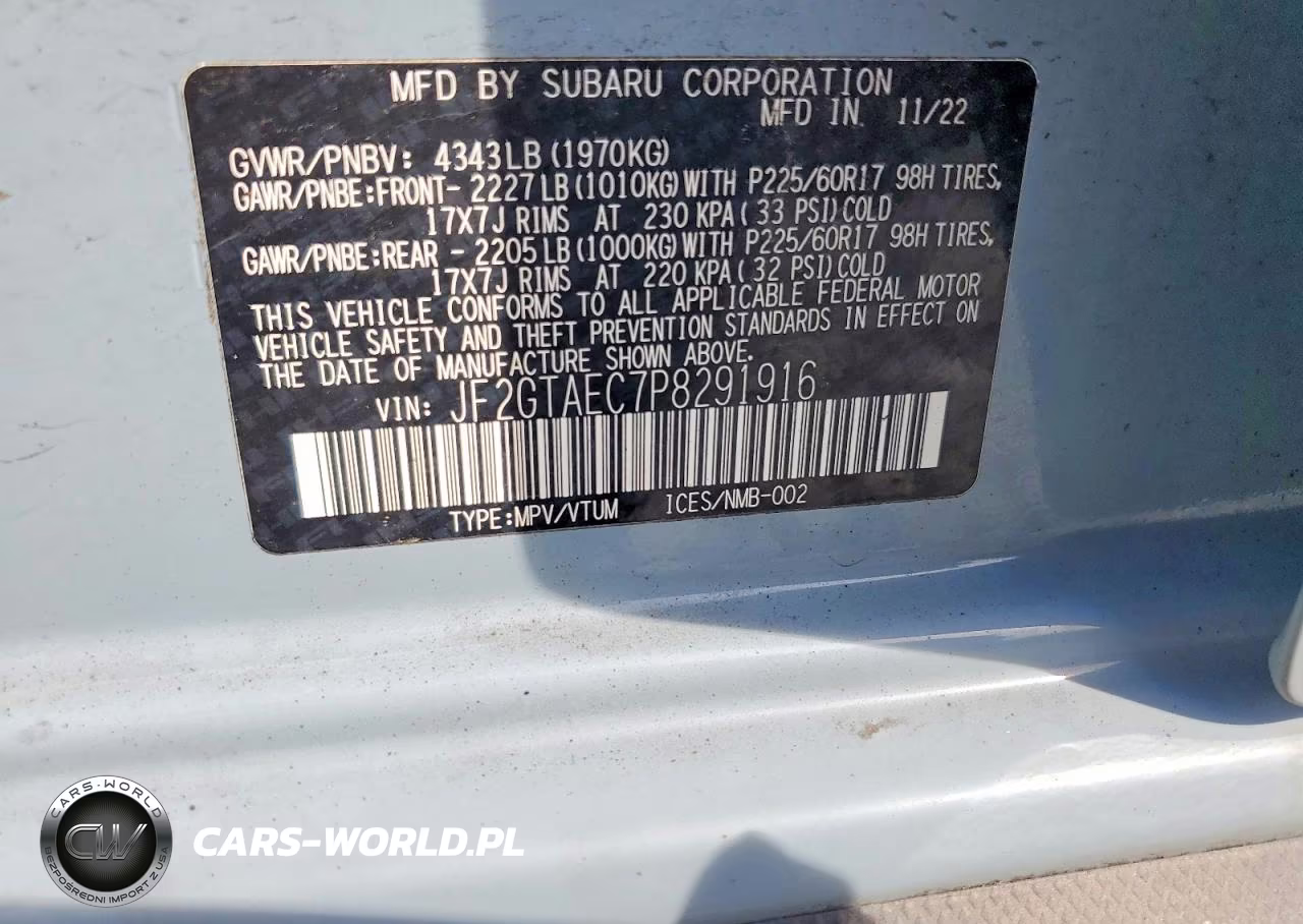 2023 Subaru Crosstrek Premium VIN:JF2GTAEC7P8291916 - 13