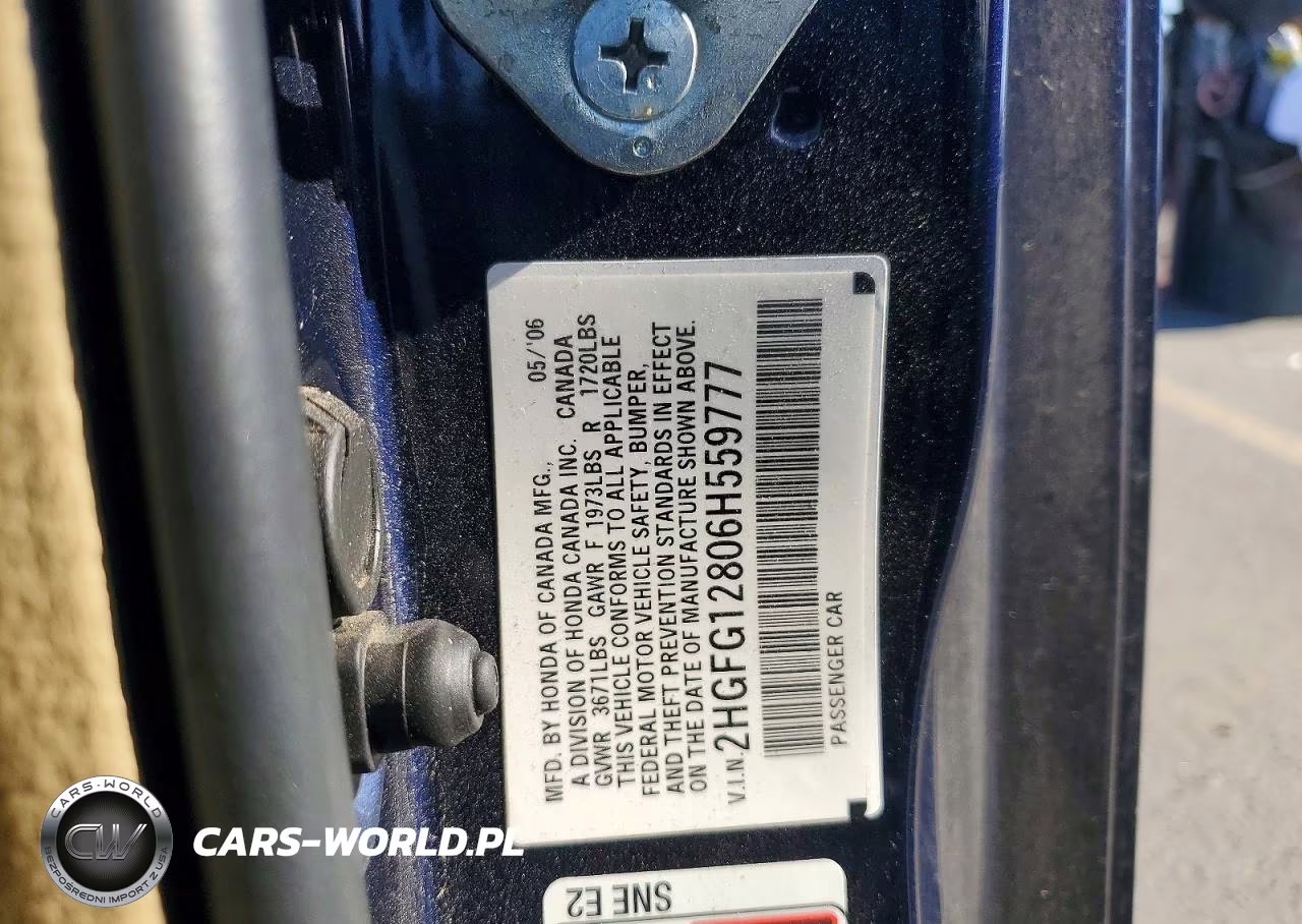 2006 Honda Civic Ex VIN:2HGFG12806H559777 - 12