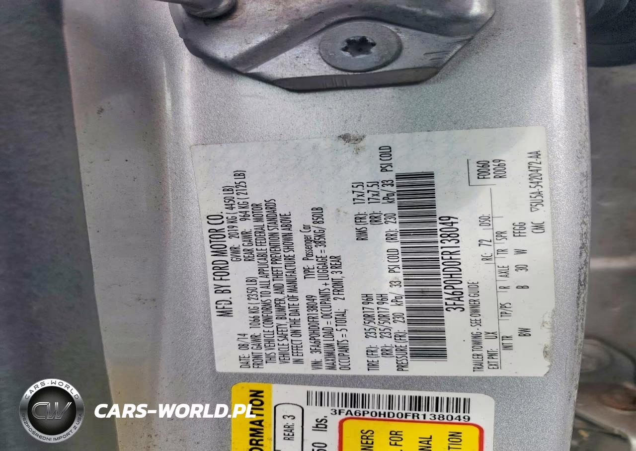 2015 Ford Fusion Se VIN:3FA6P0HD0FR138049 - 13