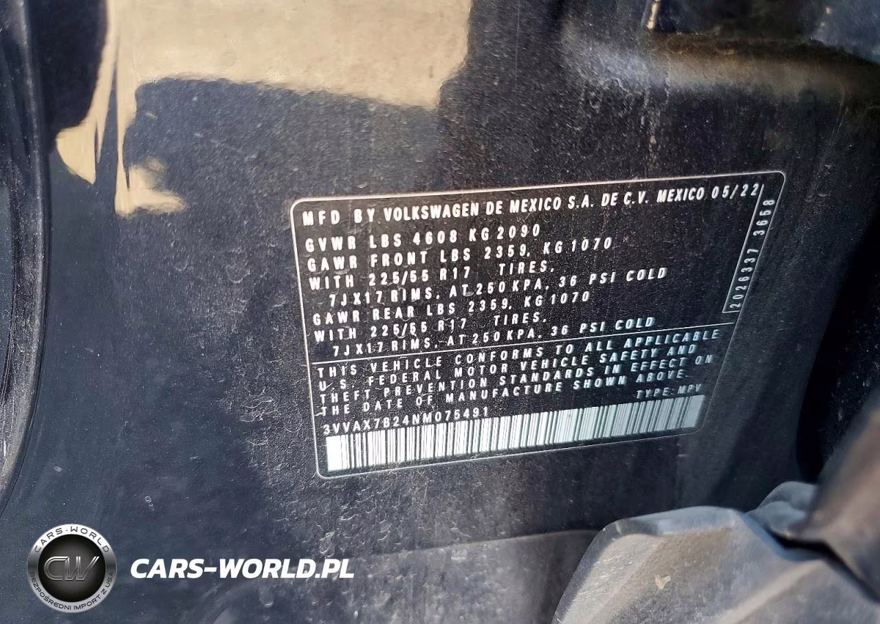 2022 Volkswagen Taos S VIN:3VVAX7B24NM075491 - 12