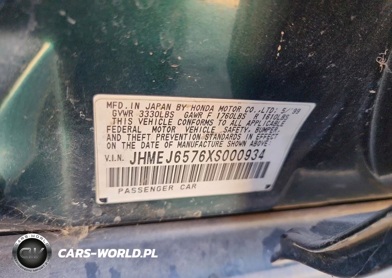1999 Honda Civic Lx VIN:JHMEJ6576XS000934 - 12