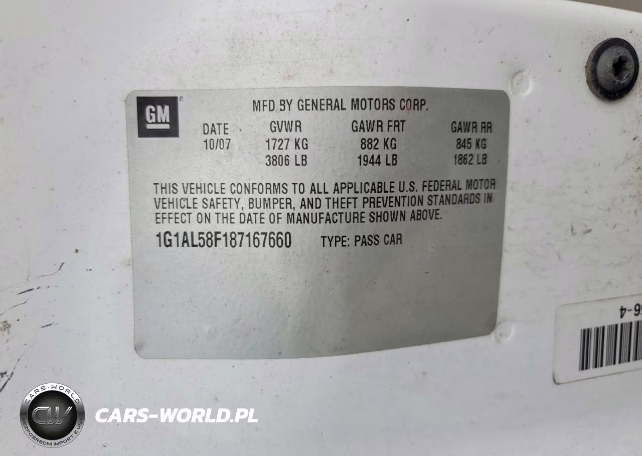 2008 Chevrolet Cobalt Lt VIN:1G1AL58F187167660 - 12