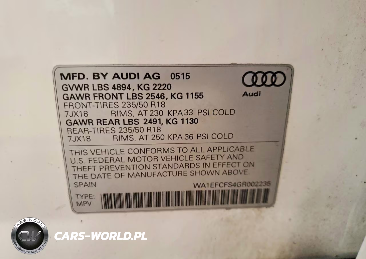 2016 Audi Q3 Premium Plus VIN:WA1EFCFS4GR002235 - 13