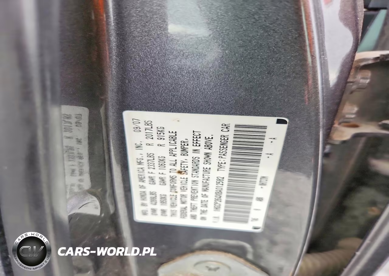 2008 Honda Accord Lxp VIN:1HGCP264X8A012582 - 12