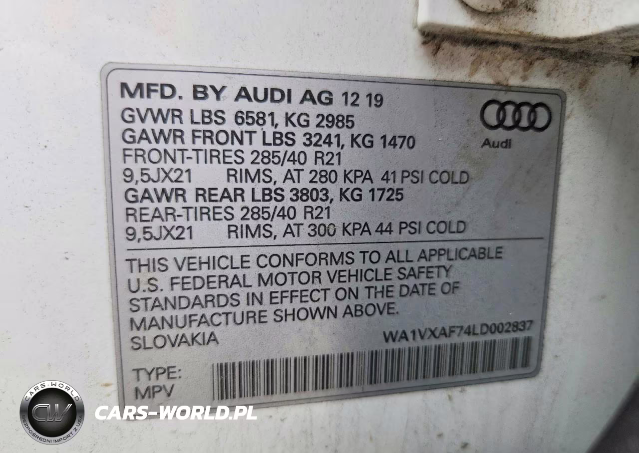 2020 Audi Q7 Prestige VIN:WA1VXAF74LD002837 - 13