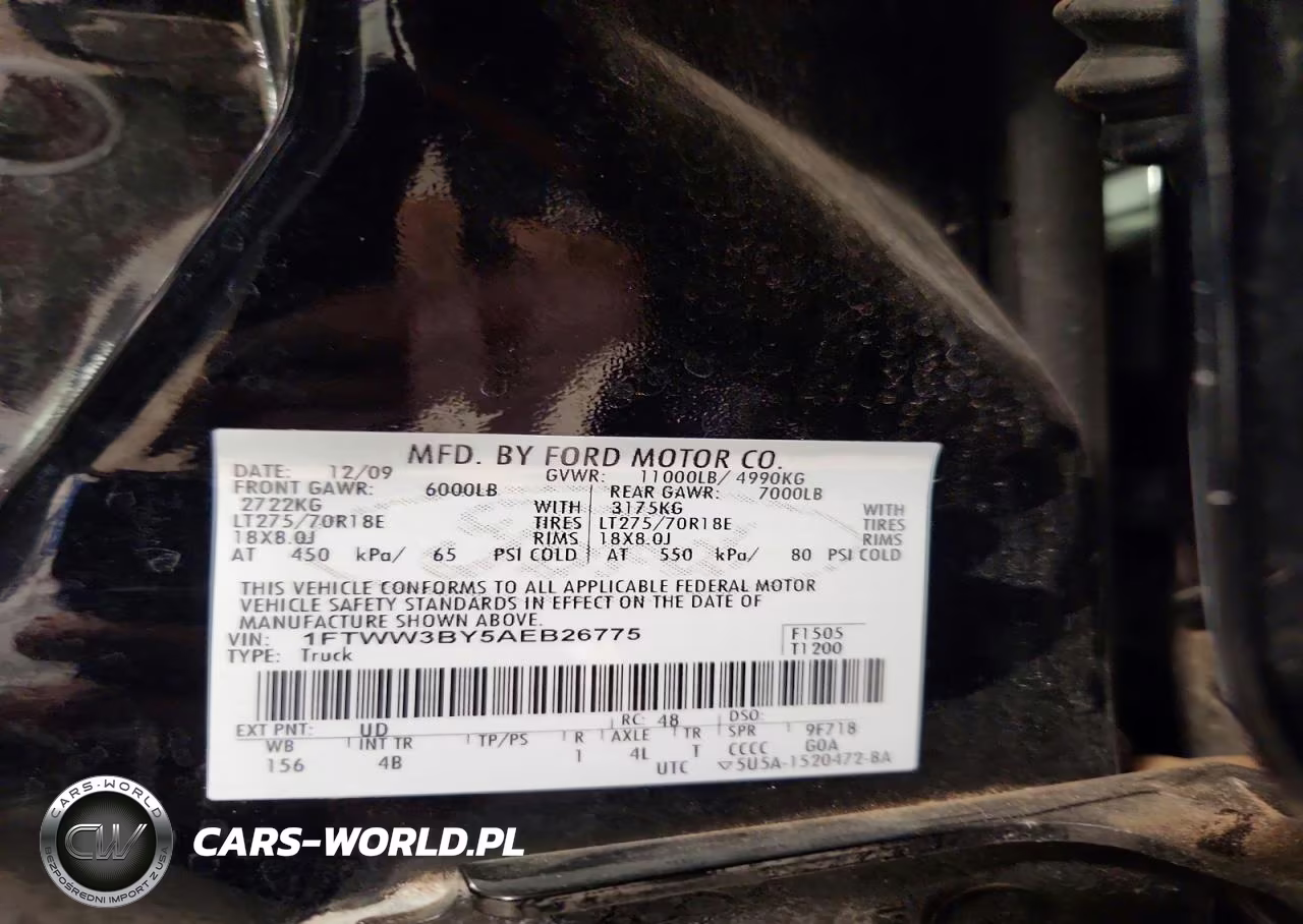2010 Ford F350 Super Duty VIN:1FTWW3BY5AEB26775 - 12