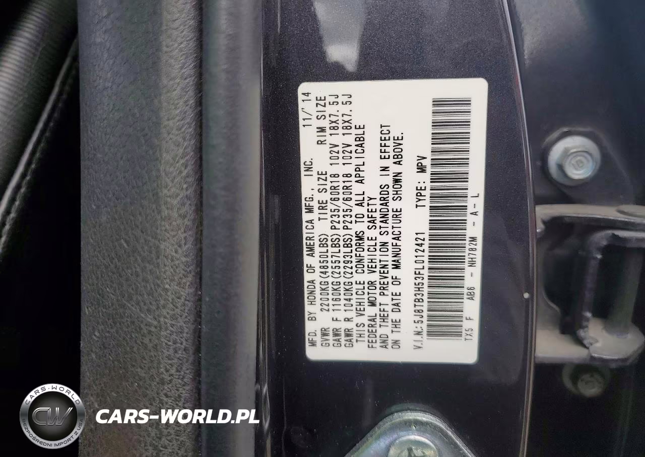 2015 Acura Rdx Technology VIN:5J8TB3H53FL012421 - 14