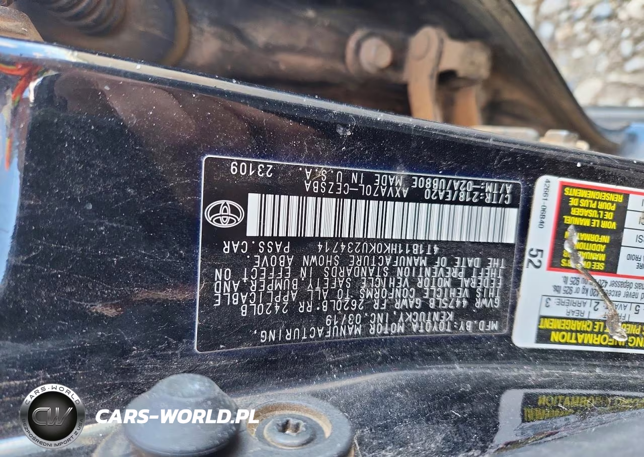 2019 Toyota Camry Se VIN:4T1B11HK0KU234714 - 12