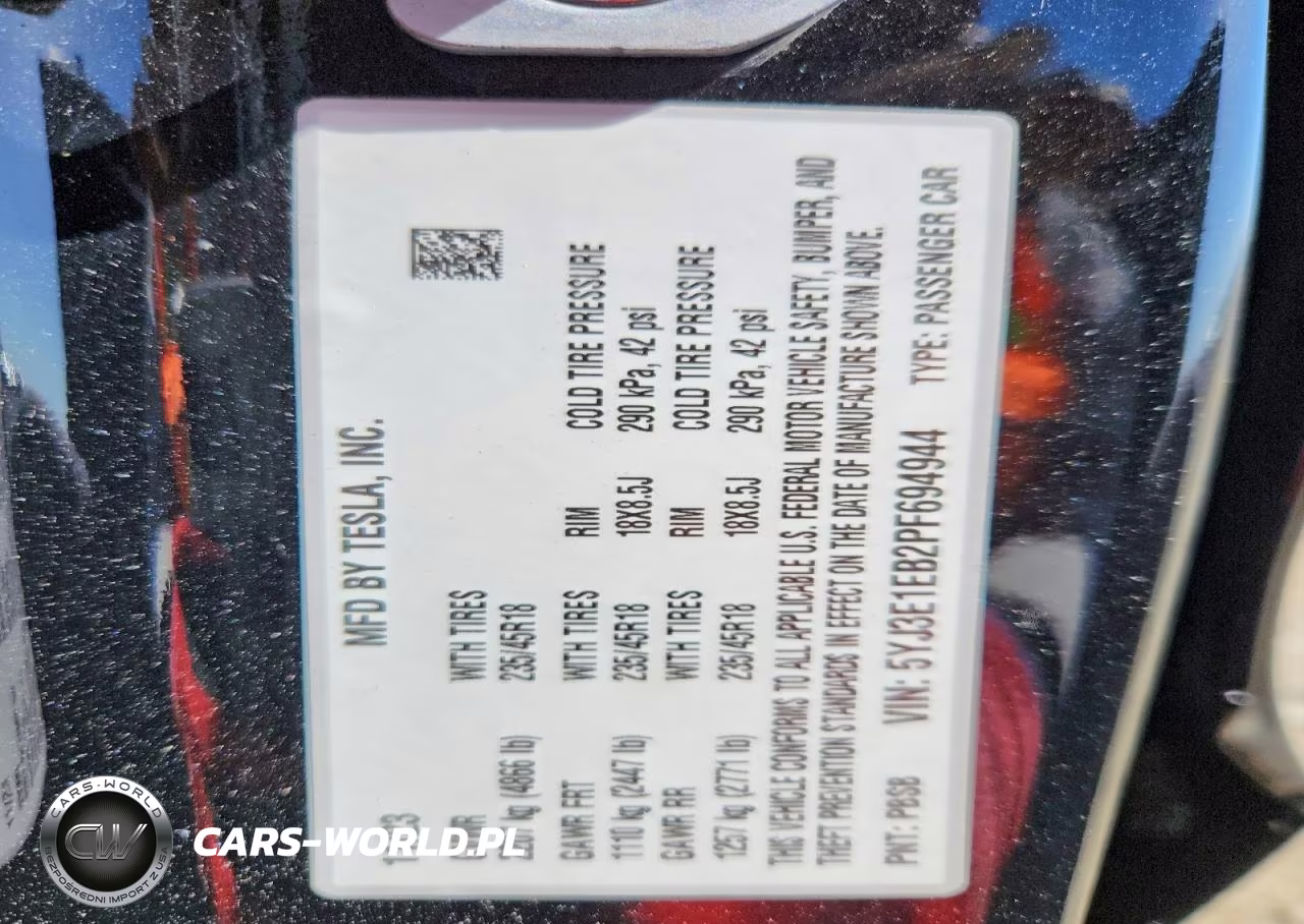 2023 Tesla Model 3 VIN:5YJ3E1EB2PF694944 - 13