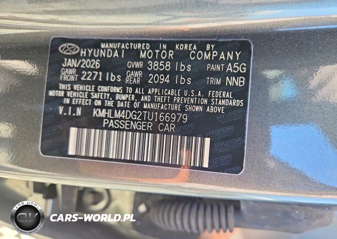 2026 Hyundai Elantra Sel Sport VIN:KMHLM4DG2TU166979 - 12