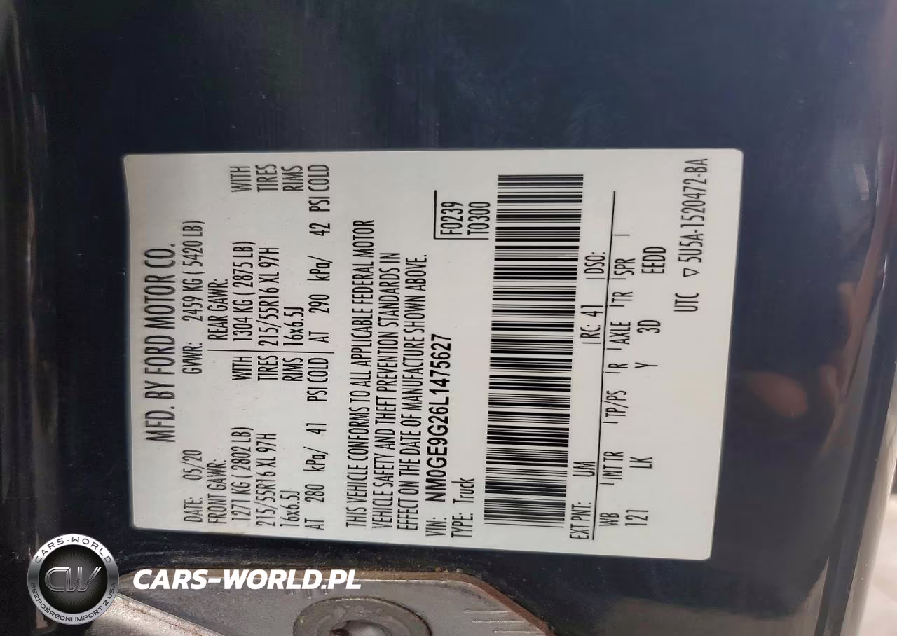 2020 Ford Transit Connect Titanium VIN:NM0GE9G26L1475627 - 13