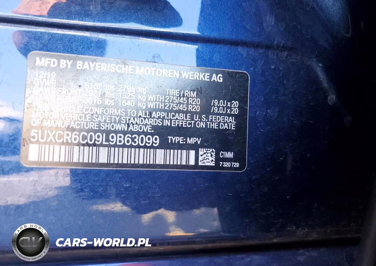 2020 BMW X5 xDrive40I VIN:5UXCR6C09L9B63099 - 13