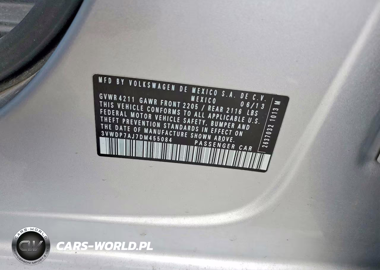 2013 Volkswagen Jetta Se VIN:3VWDP7AJ7DM455084 - 12