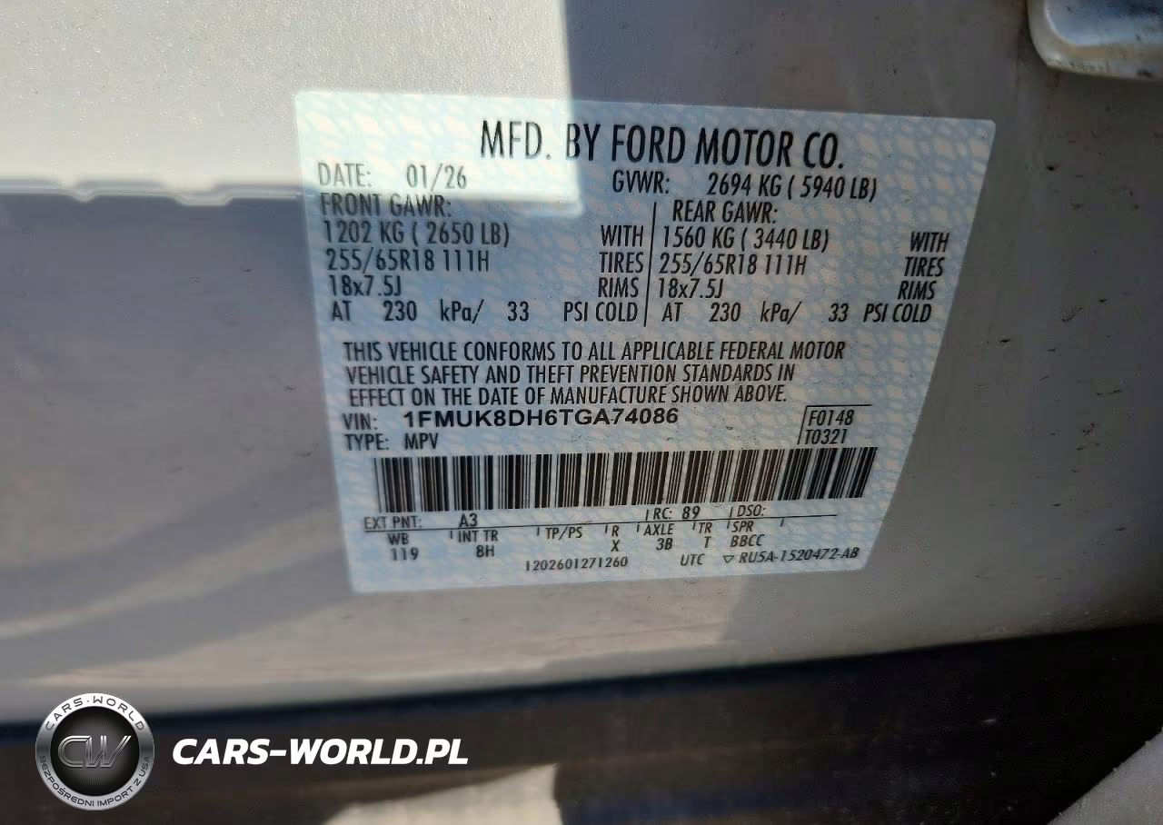 2026 Ford Explorer Active VIN:1FMUK8DH6TGA74086 - 13