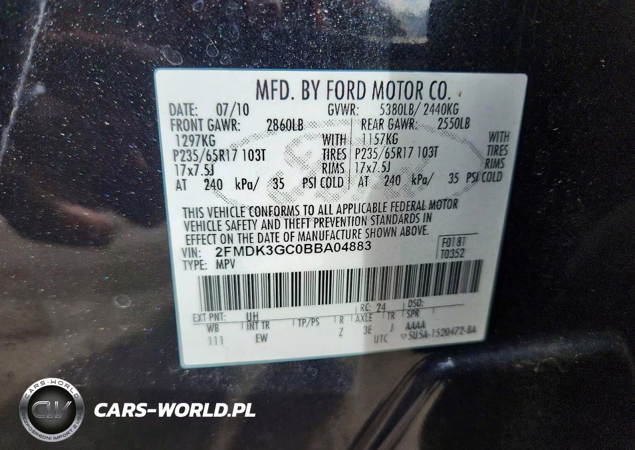 2011 Ford Edge Se VIN:2FMDK3GC0BBA04883 - 13