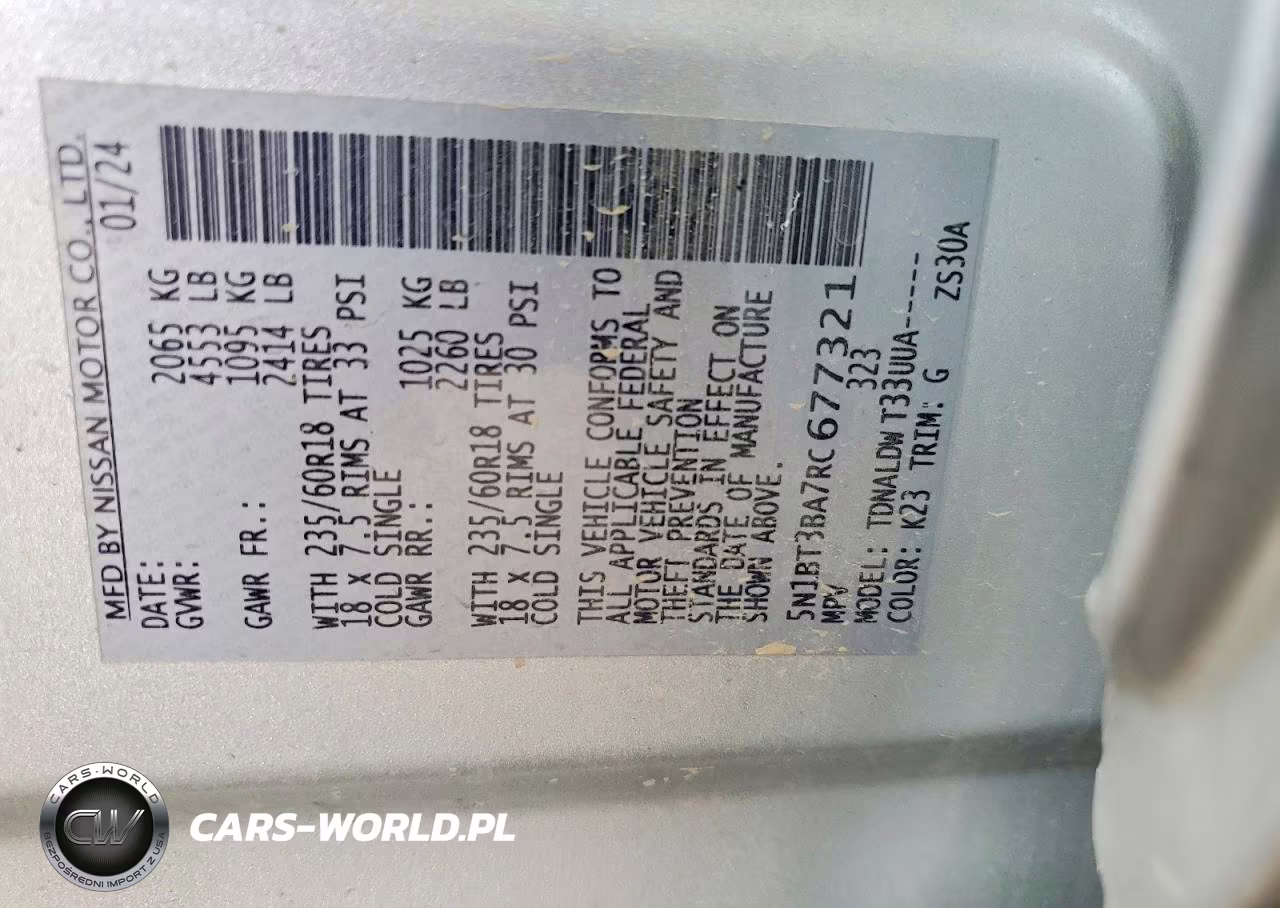 2024 Nissan Rogue Sv VIN:5N1BT3BA7RC677321 - 13