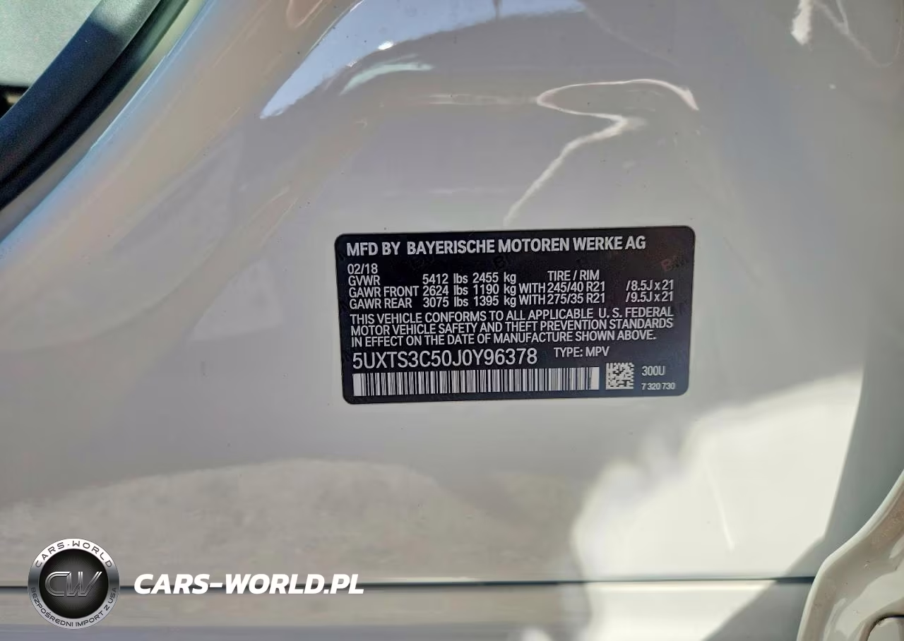 2018 BMW X3 xDrivem40I VIN:5UXTS3C50J0Y96378 - 13