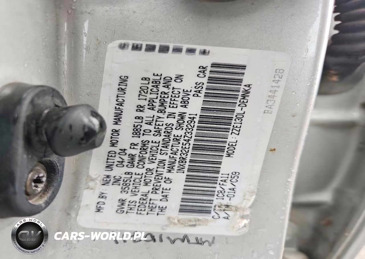 2004 Toyota Corolla Le VIN:1NXBR32E54Z332941 - 12