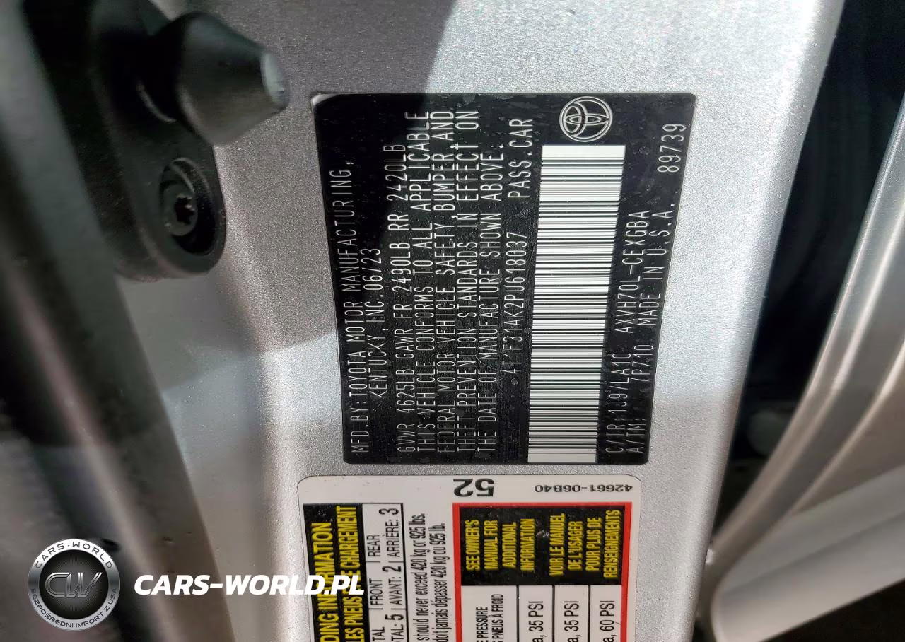 2023 Toyota Camry Xle VIN:4T1F31AK2PU618037 - 13