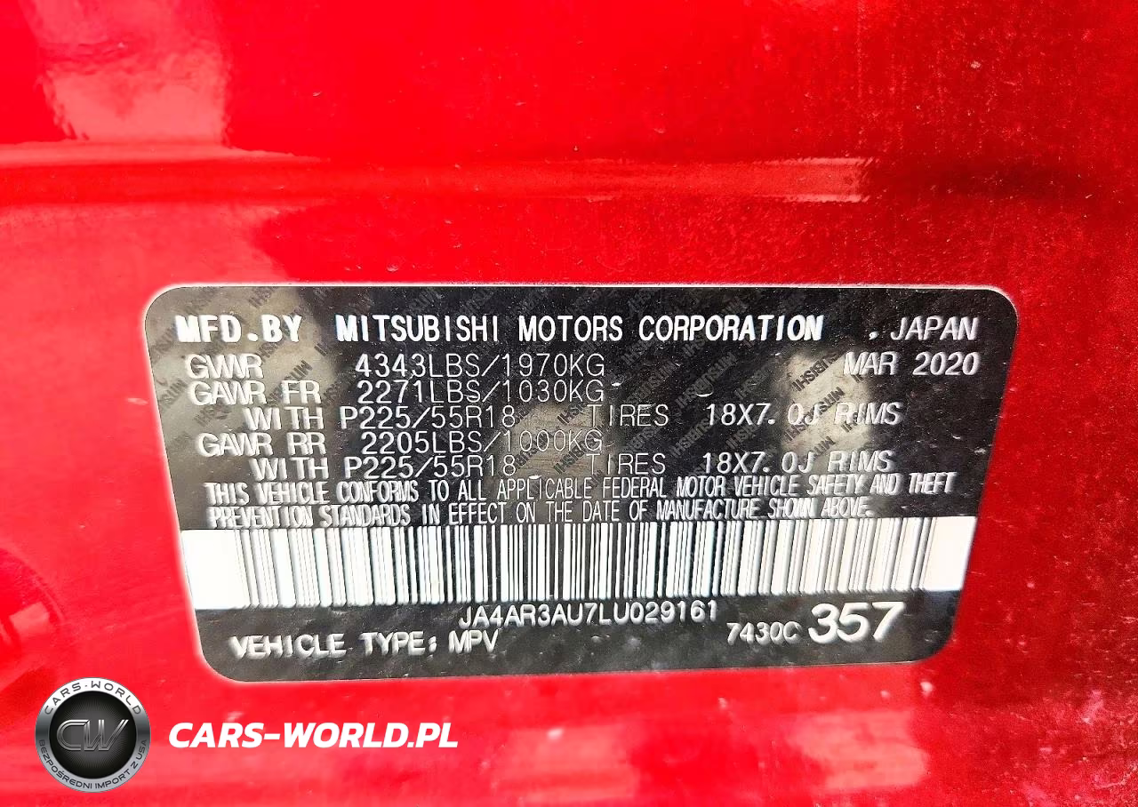 2020 Mitsubishi Outlander Sport Es VIN:JA4AR3AU7LU029161 - 13