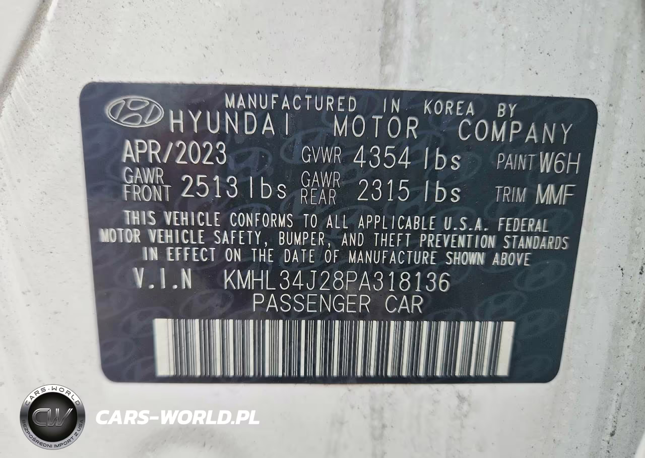 2023 Hyundai Sonata Limited VIN:KMHL34J28PA318136 - 12