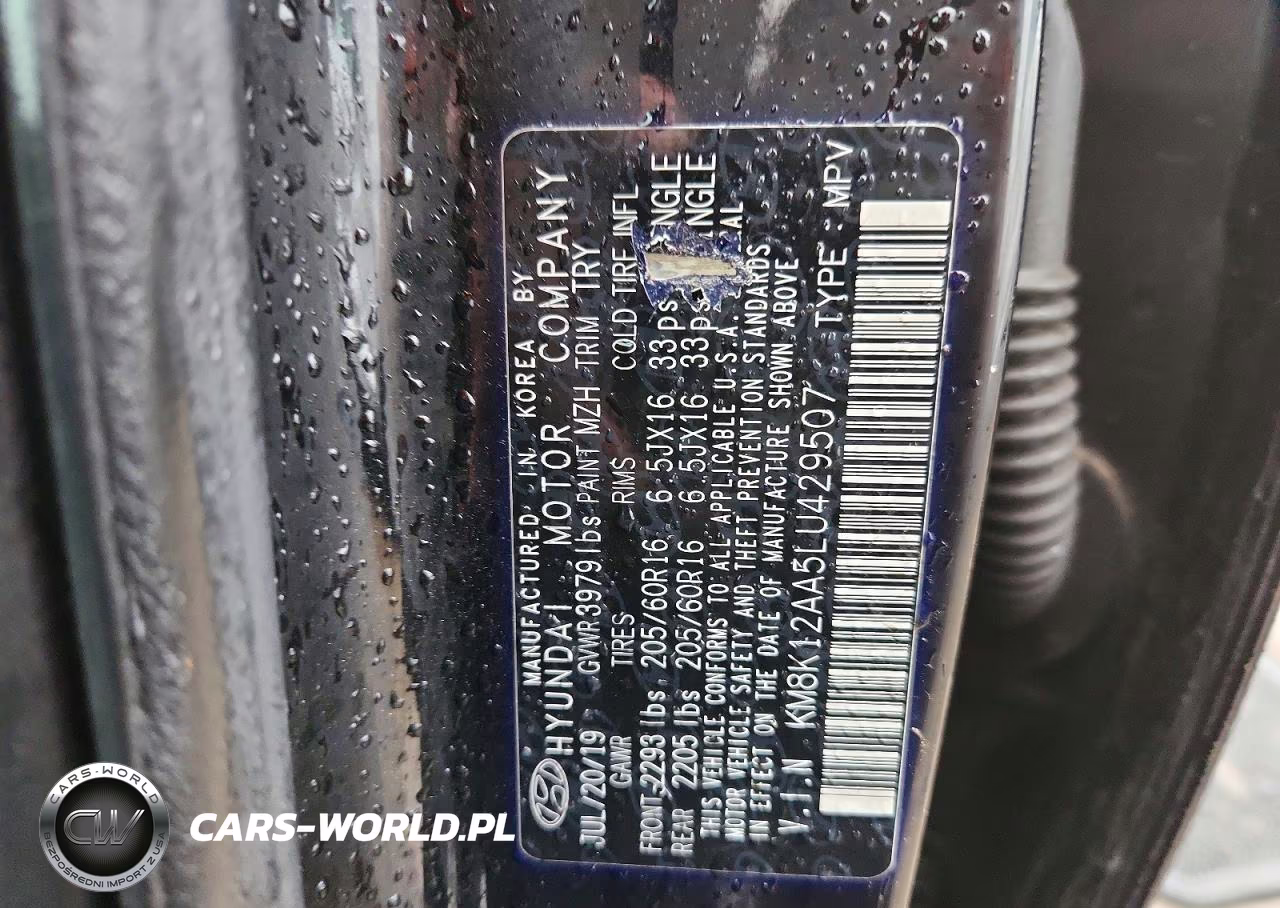 2020 Hyundai Kona Se VIN:KM8K12AA5LU429507 - 13