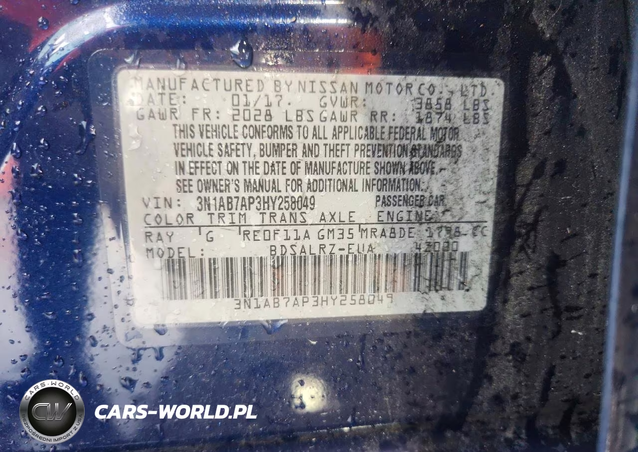2017 Nissan Sentra Sr VIN:3N1AB7AP3HY258049 - 12