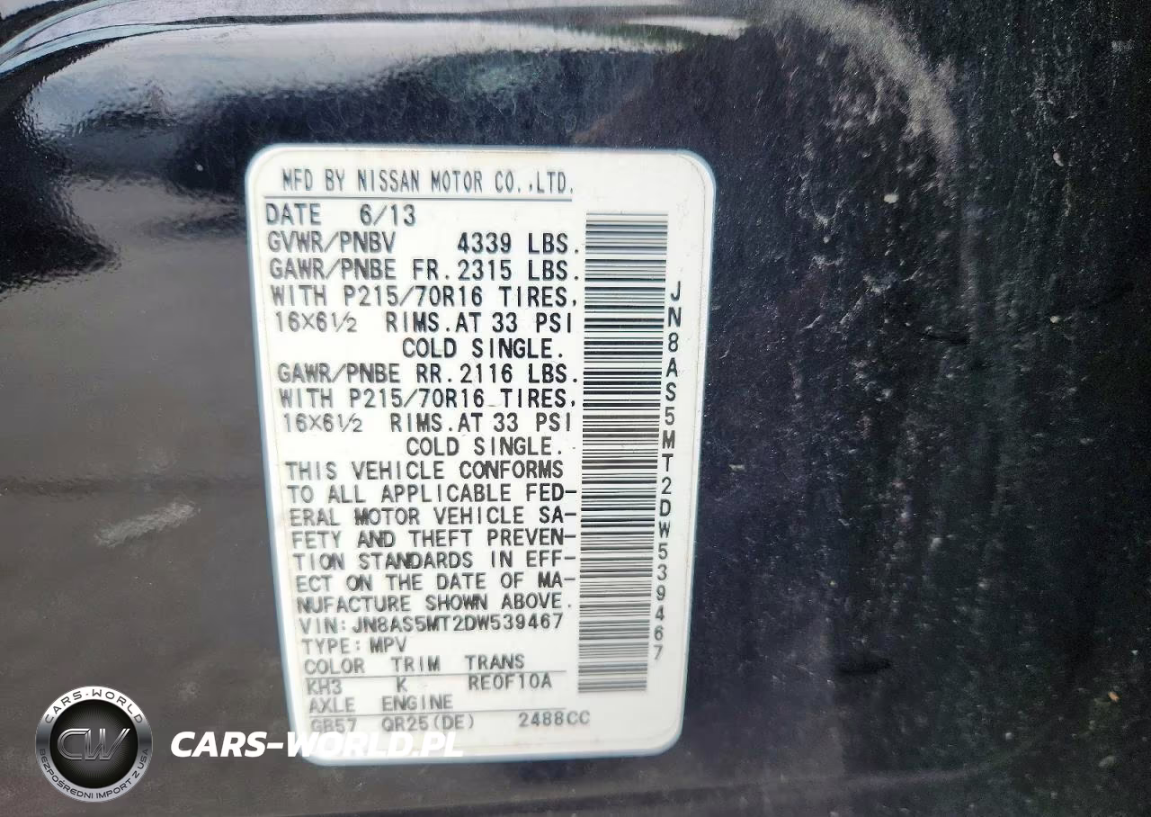 2013 Nissan Rogue S VIN:JN8AS5MT2DW539467 - 13