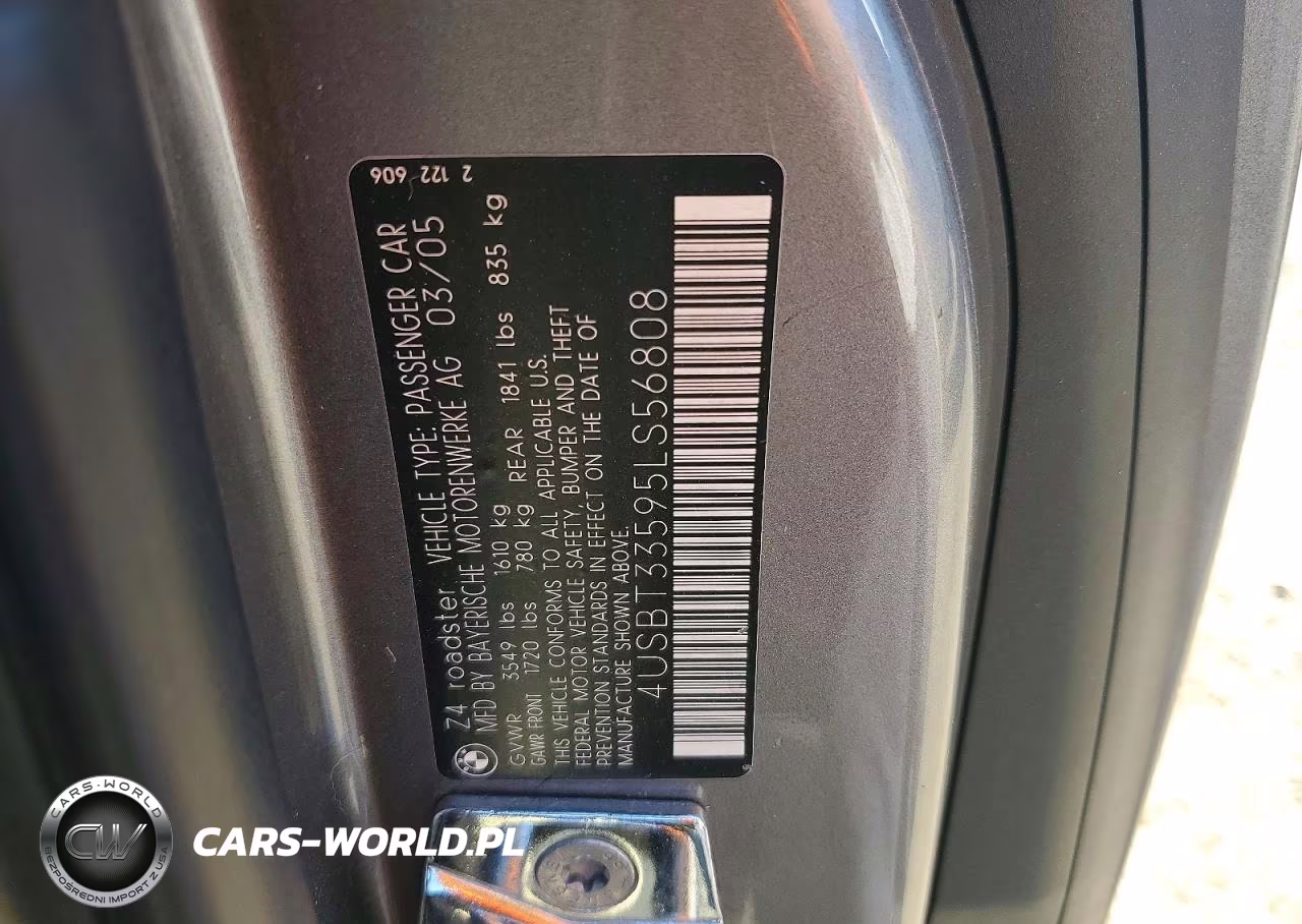 2005 BMW Z4 2.5 VIN:4USBT33595LS56808 - 12