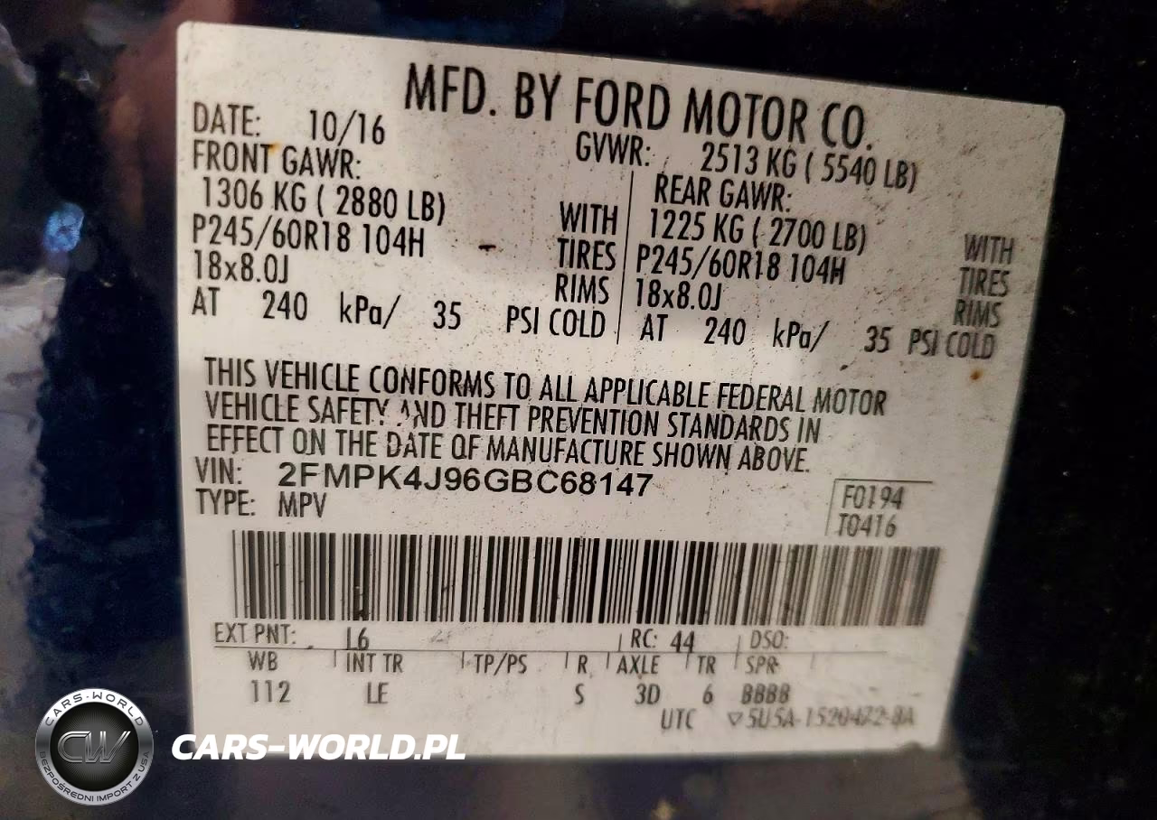 2016 Ford Edge Sel VIN:2FMPK4J96GBC68147 - 13