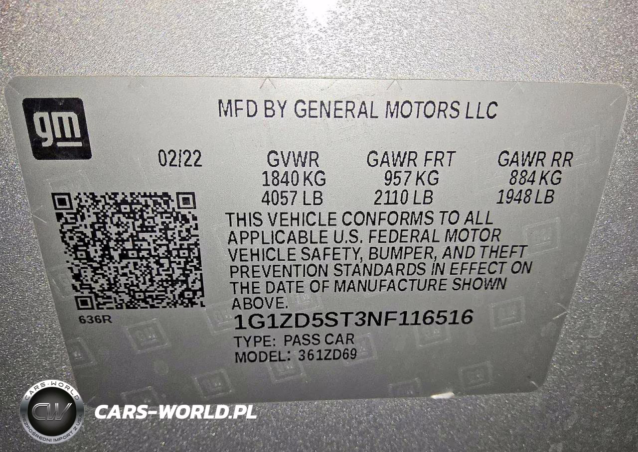 2022 Chevrolet Malibu Lt VIN:1G1ZD5ST3NF116516 - 12