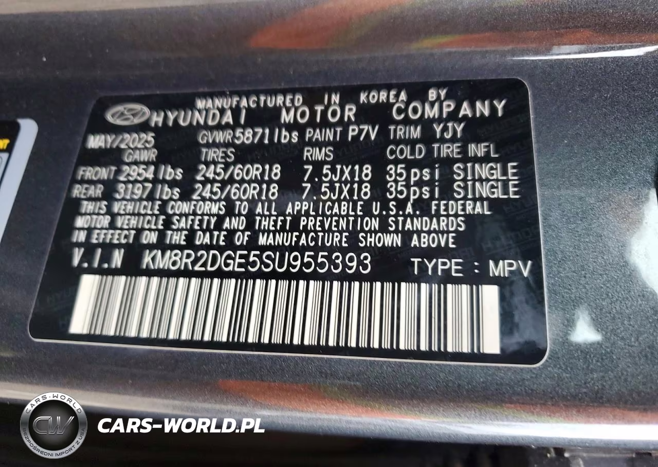 2025 Hyundai Palisade Sel VIN:KM8R2DGE5SU955393 - 13